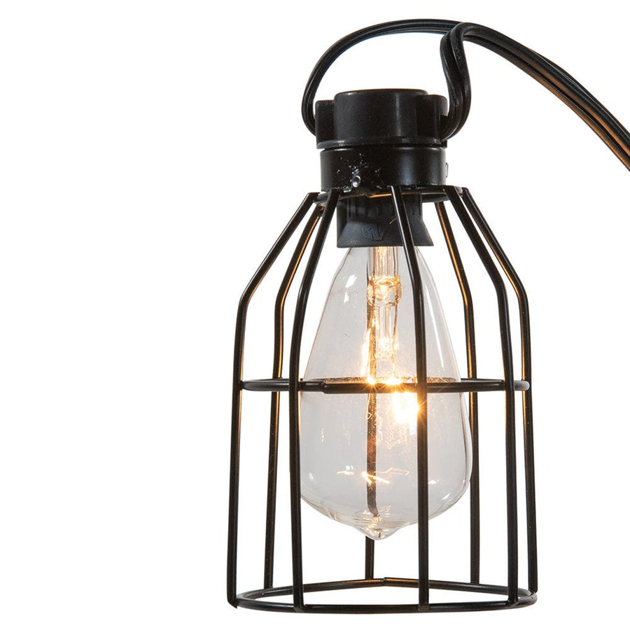 9' UL 10L Iron Cage C7 Edison Style Light Set