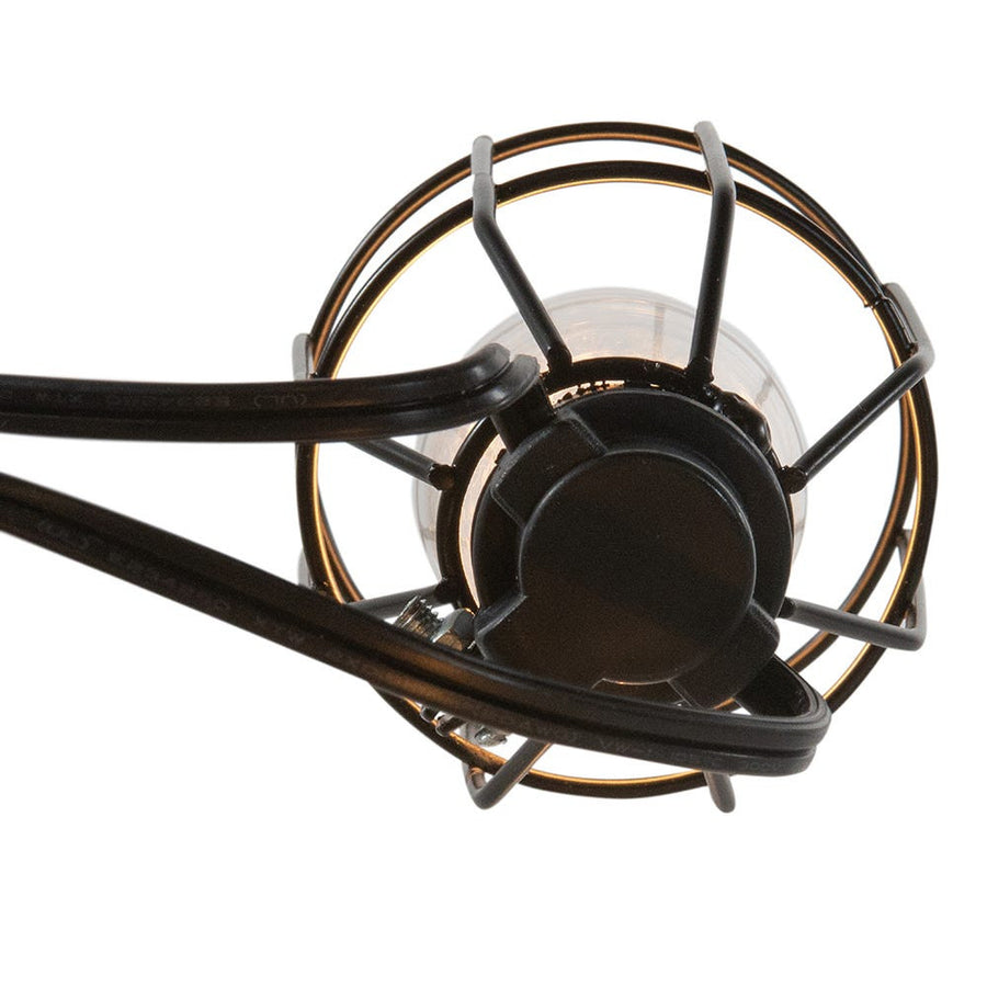 9' UL 10L Iron Cage C7 Edison Style Light Set