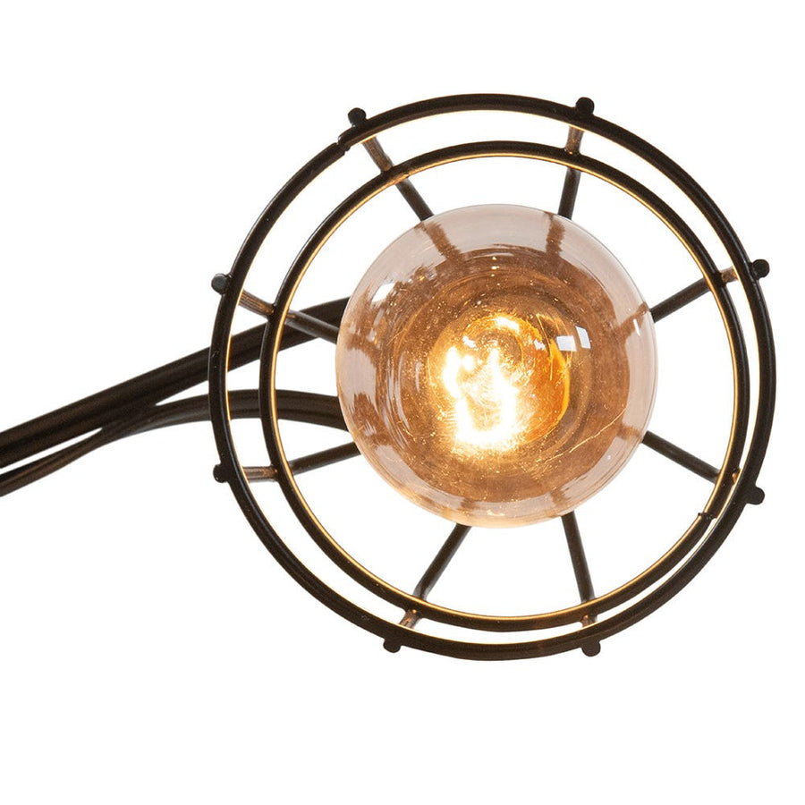 9' UL 10L Iron Cage C7 Edison Style Light Set