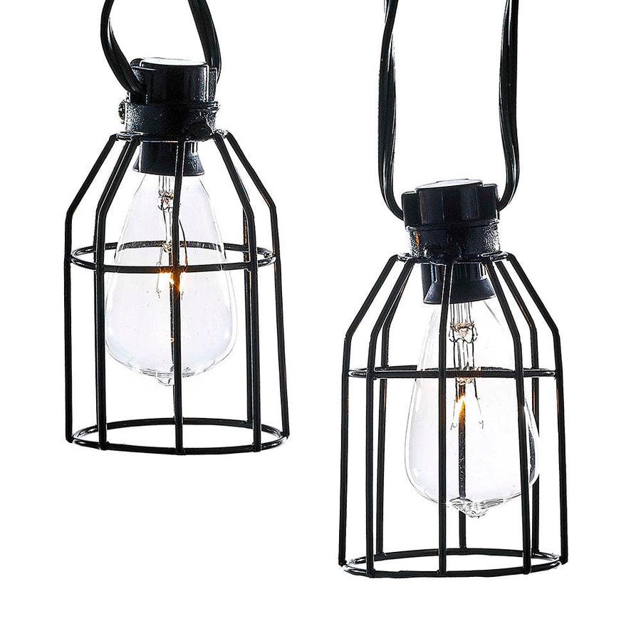 9' UL 10L Iron Cage C7 Edison Style Light Set