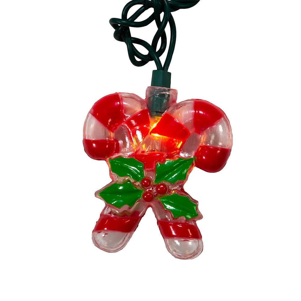 9' UL 10L Candy Cane Light Set