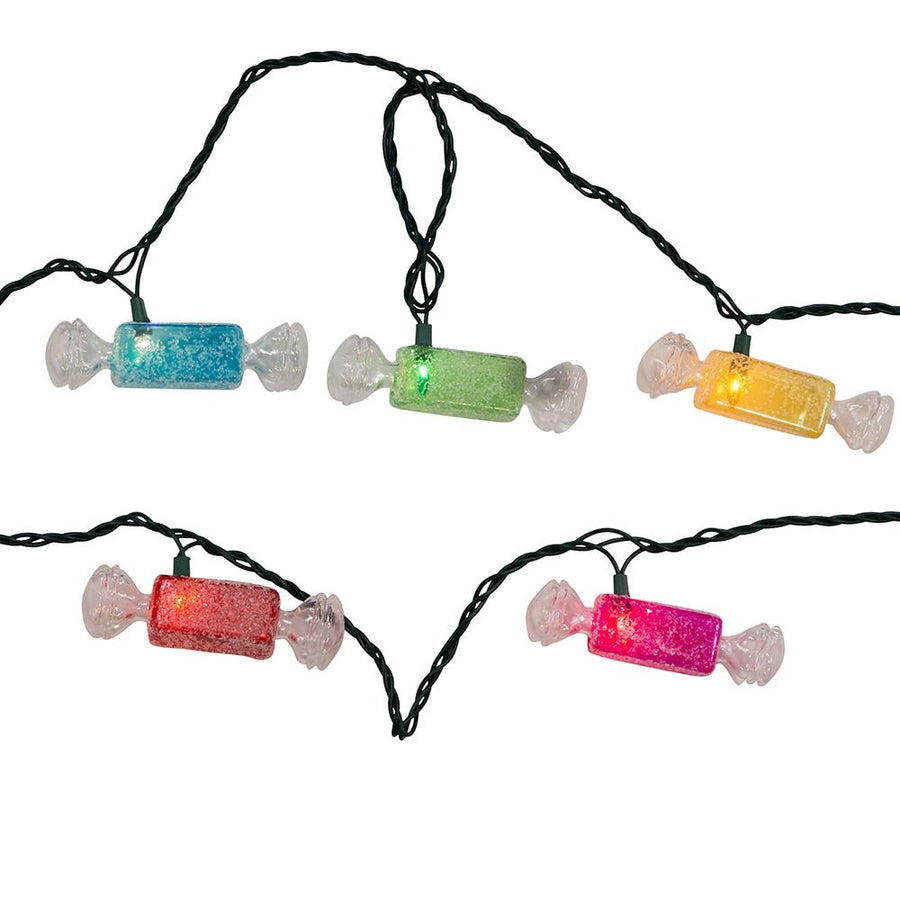 9' UL 10L Multicolored Glitter Candies Light Set With End Connect