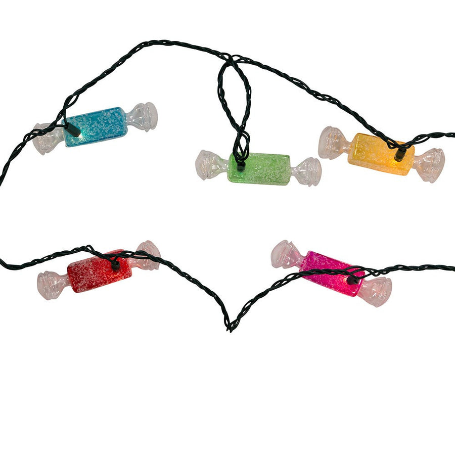 9' UL 10L Multicolored Glitter Candies Light Set With End Connect