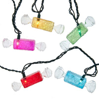 9' UL 10L Multicolored Glitter Candies Light Set With End Connect