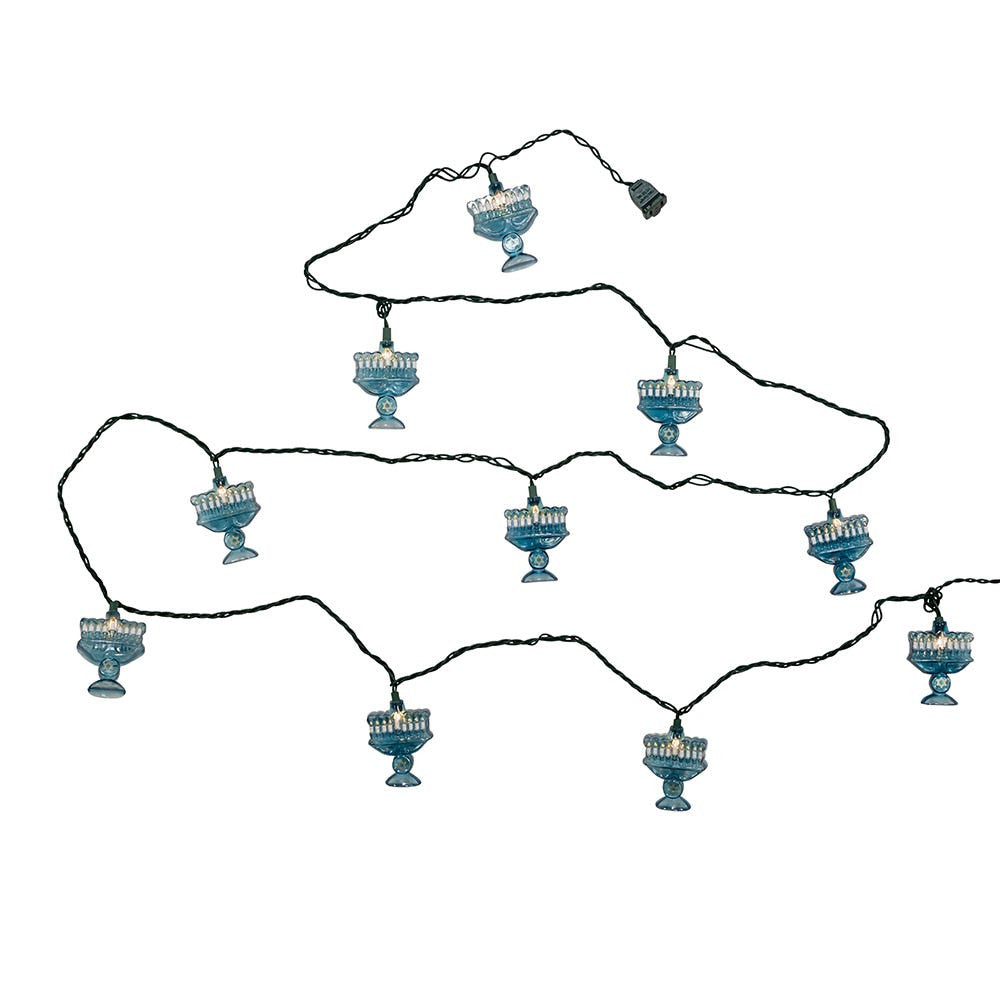 9' UL 10L Menorah Light Set With End Connect