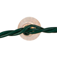 25.5' UL 35-Light Clear Tulip Green Wire Light Set