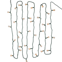 25.5' UL 35-Light Clear Tulip Green Wire Light Set