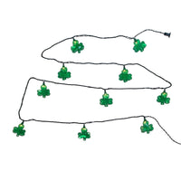 9' UL 10L Shamrock Light Set With Green Wire With End Connect