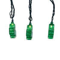 9' UL 10L Shamrock Light Set With Green Wire With End Connect