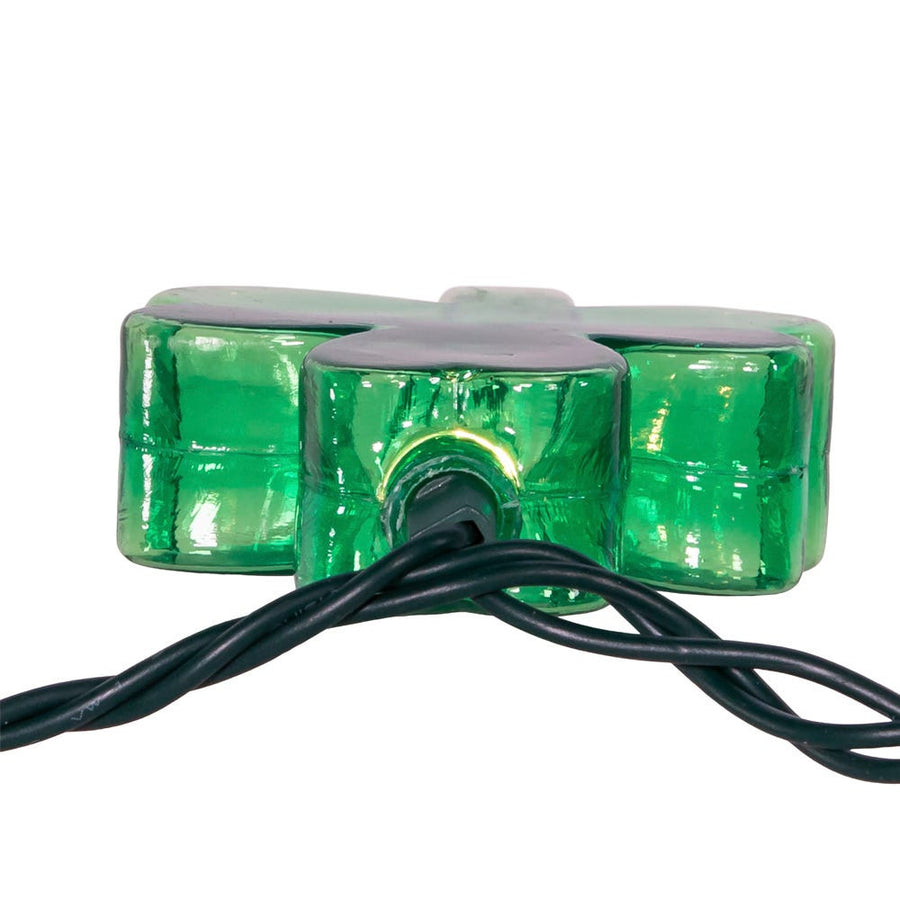 9' UL 10L Shamrock Light Set With Green Wire With End Connect
