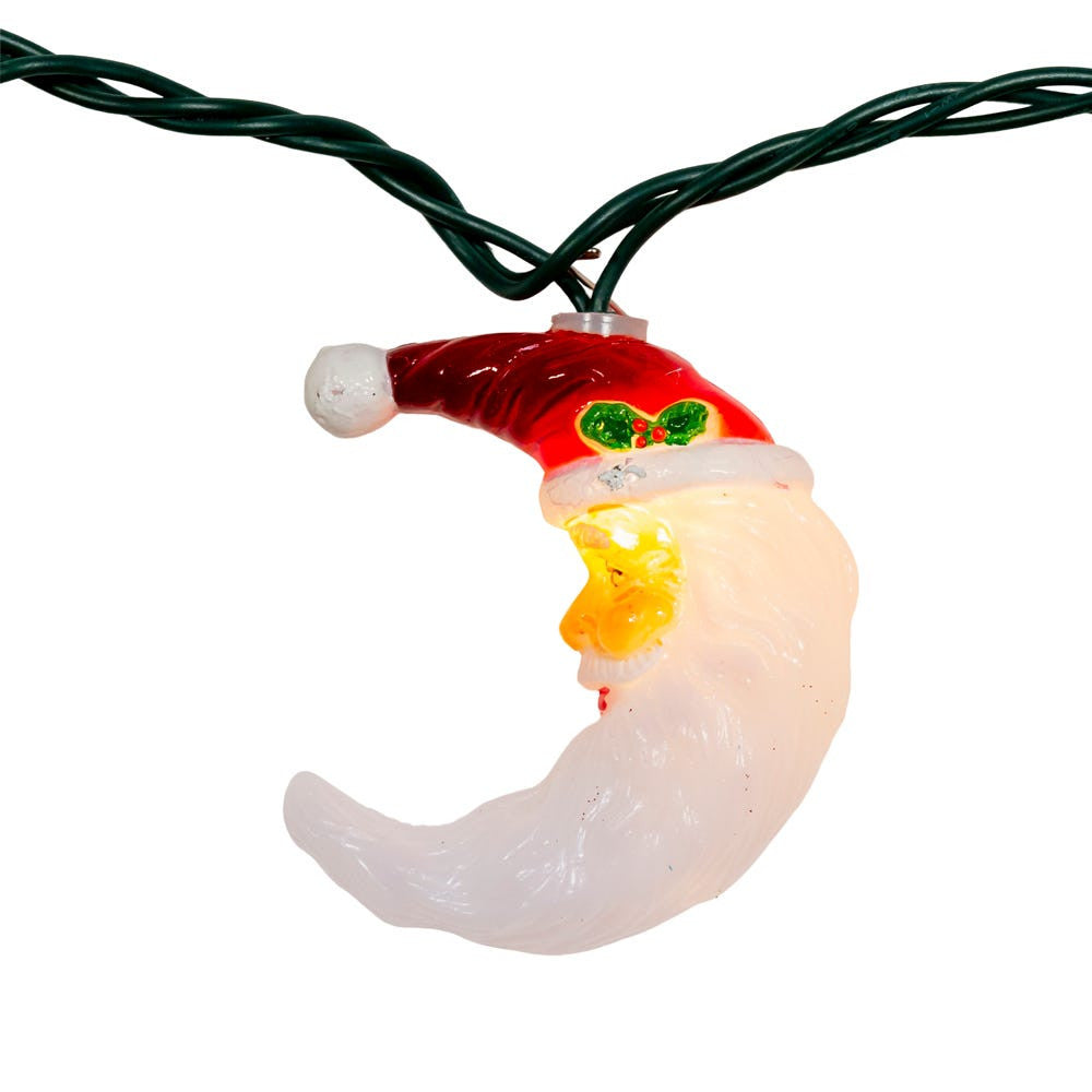 9' UL 10L Santa Moon Face Light Set With End Connect