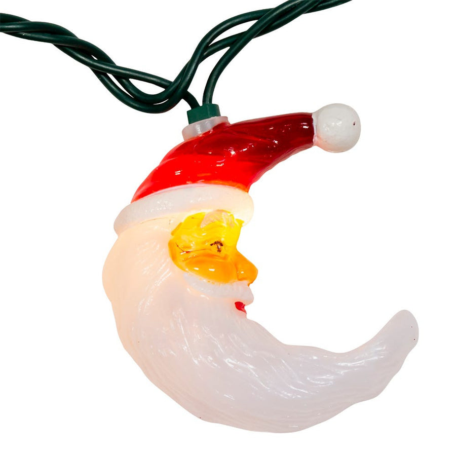9' UL 10L Santa Moon Face Light Set With End Connect