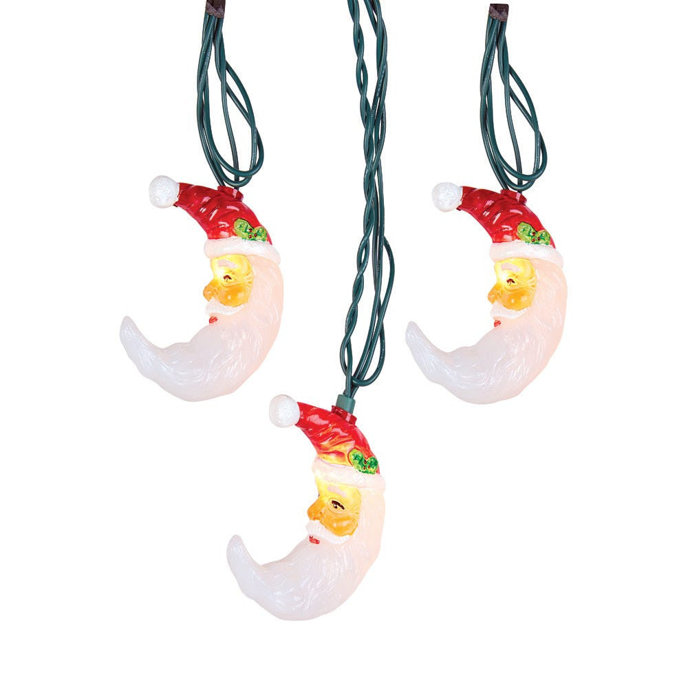 9' UL 10L Santa Moon Face Light Set With End Connect