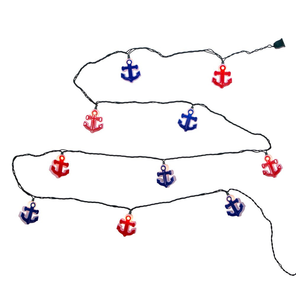 9' UL 10L Red and Blue Anchor Light Set With End Connect