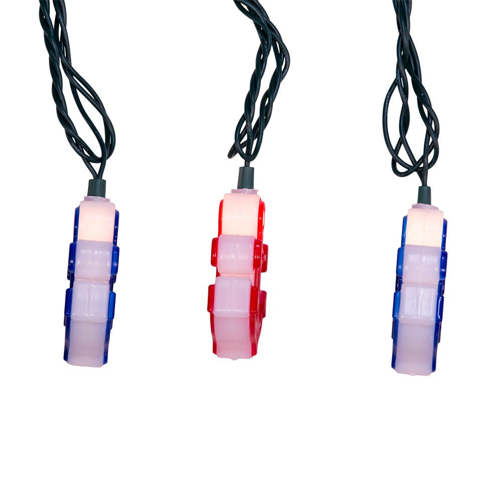 9' UL 10L Red and Blue Anchor Light Set With End Connect