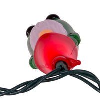 9' UL 10L Red and Green Gnome Light Set With End Connect
