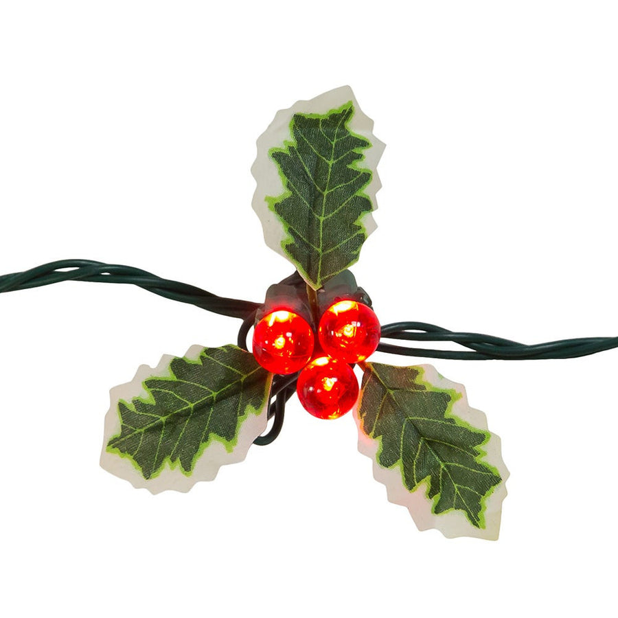 11' UL 36L 12 Cluster Holly Berry Cluster Light Set With End Connect