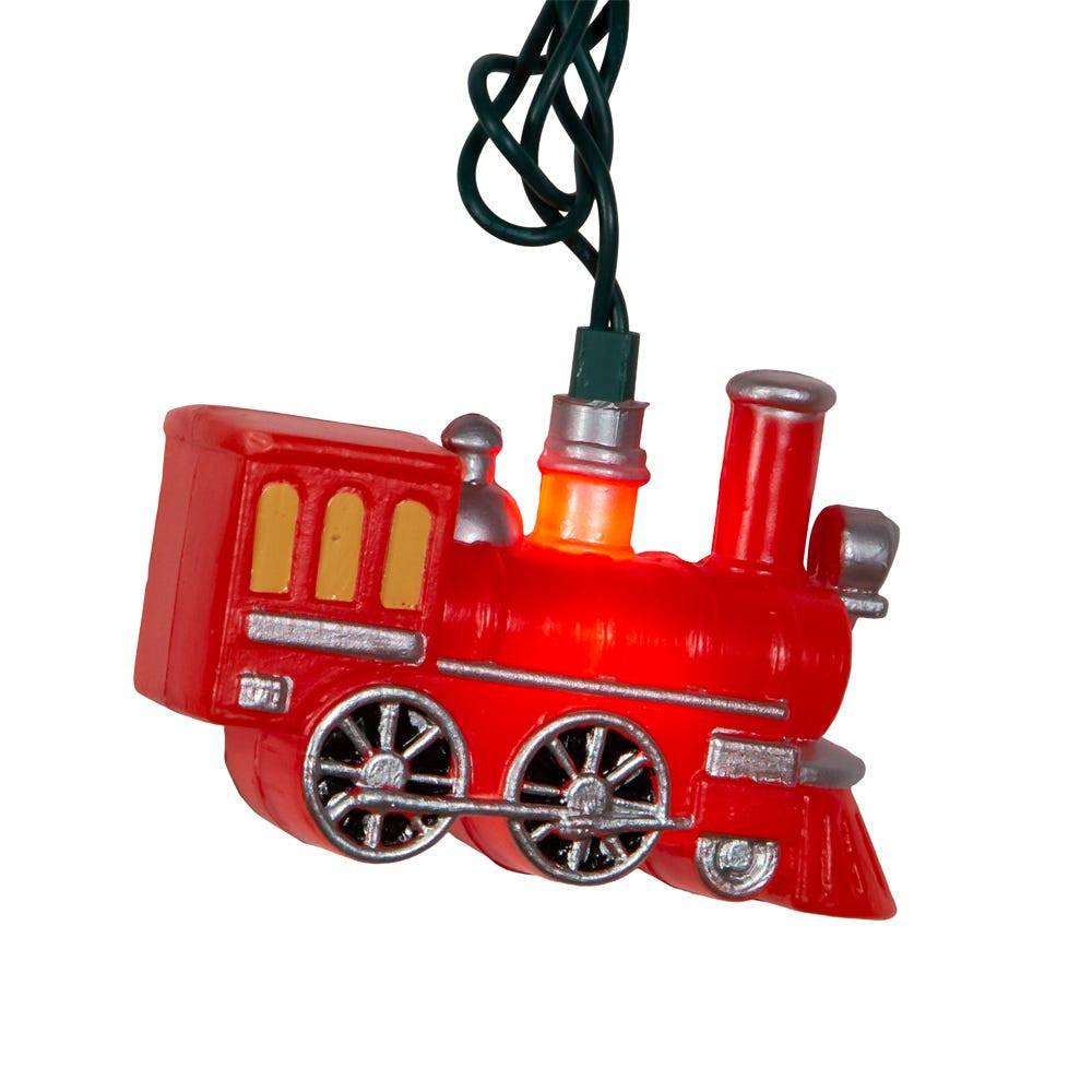 9' UL 10L Red Train Light Set With End Connect
