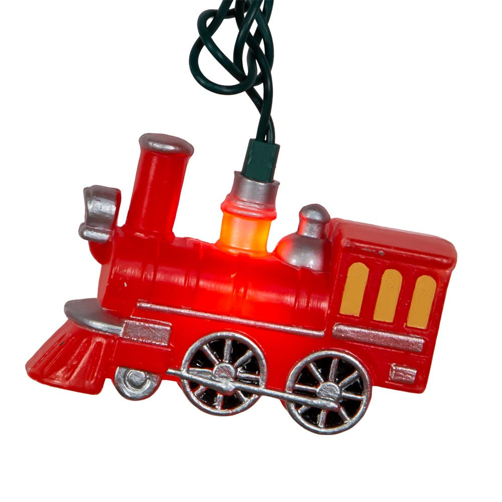 9' UL 10L Red Train Light Set With End Connect