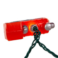 9' UL 10L Red Train Light Set With End Connect