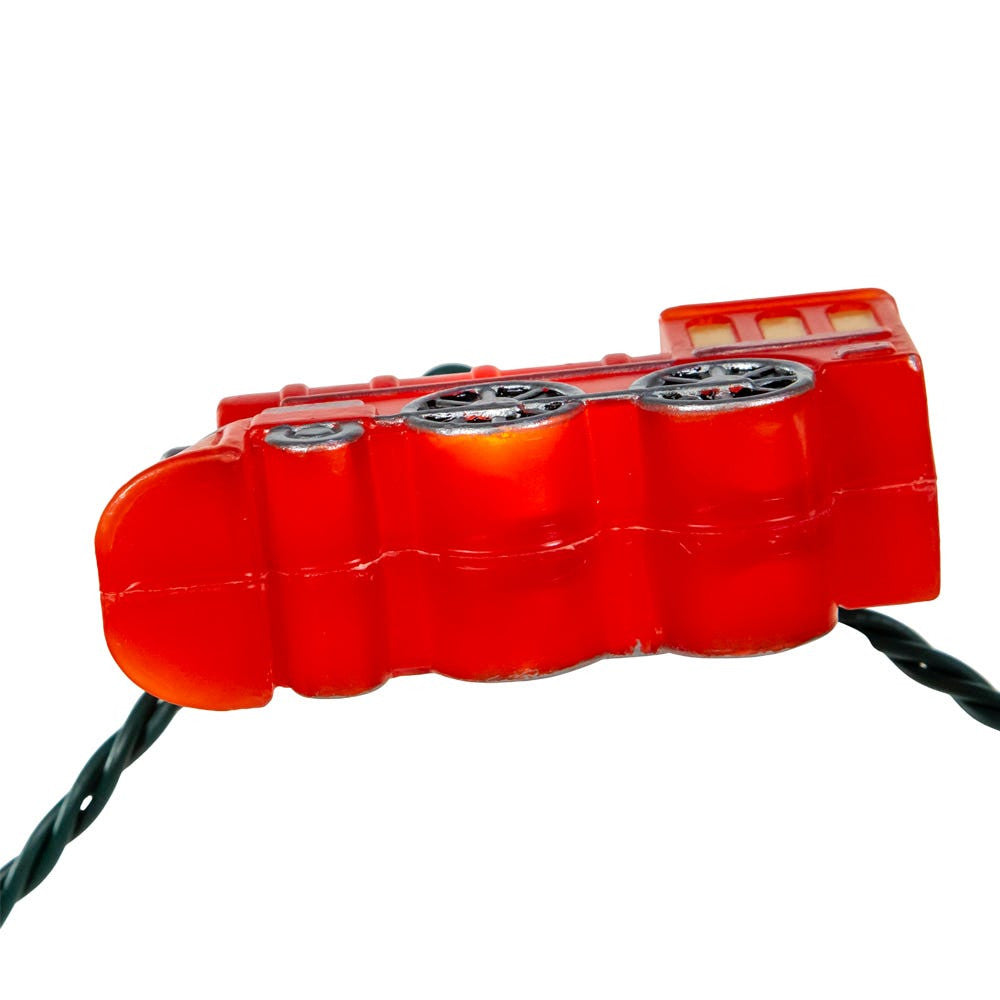 9' UL 10L Red Train Light Set With End Connect