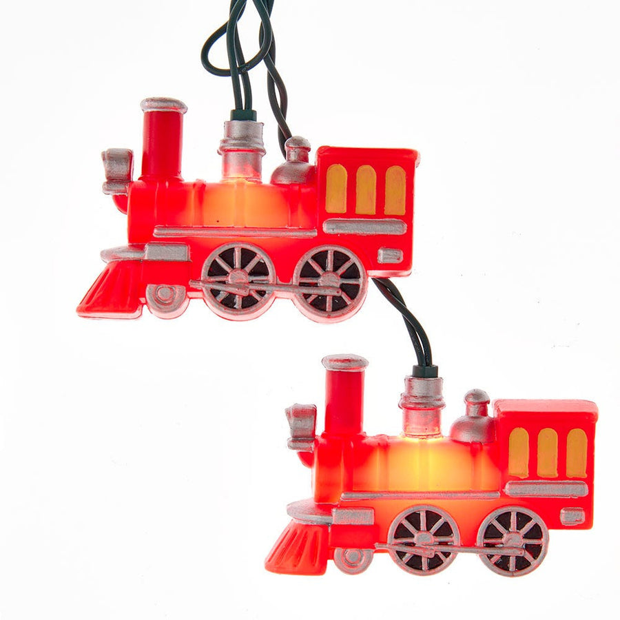 9' UL 10L Red Train Light Set With End Connect