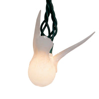 9' UL 10L Glittered Dove Light Set With End Connect
