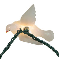 9' UL 10L Glittered Dove Light Set With End Connect