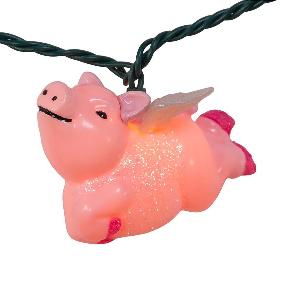 9' UL 10L Flying Pig Light Set With End Connect