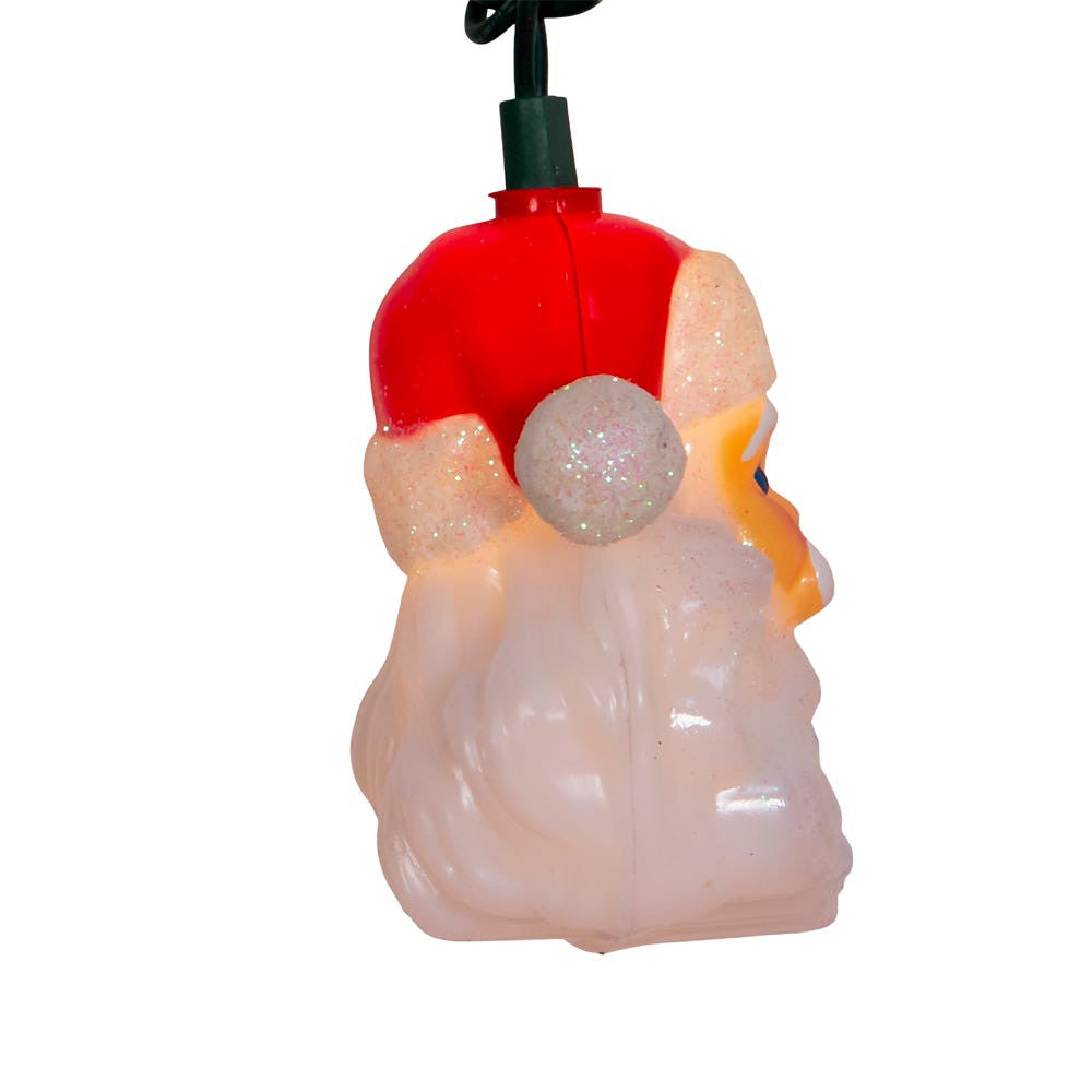 9' UL 10L Santa Head Light Set With End Connect