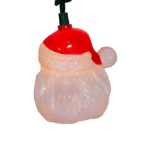 9' UL 10L Santa Head Light Set With End Connect