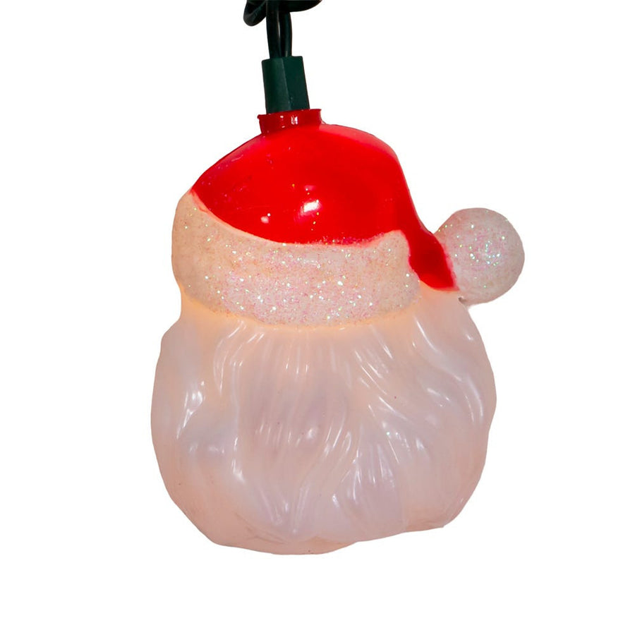 9' UL 10L Santa Head Light Set With End Connect