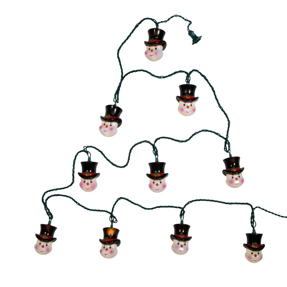 9' UL 10L Snowman Head Light Set With End Connect