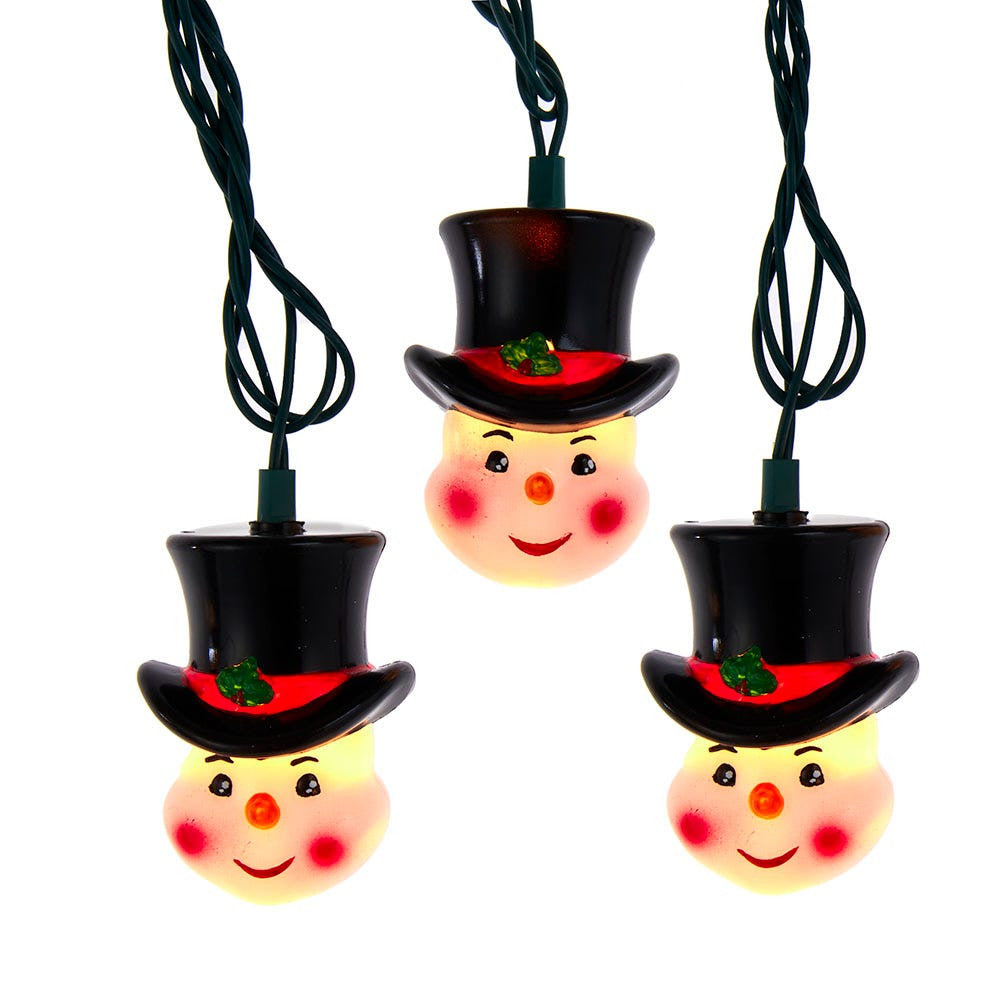 9' UL 10L Snowman Head Light Set With End Connect