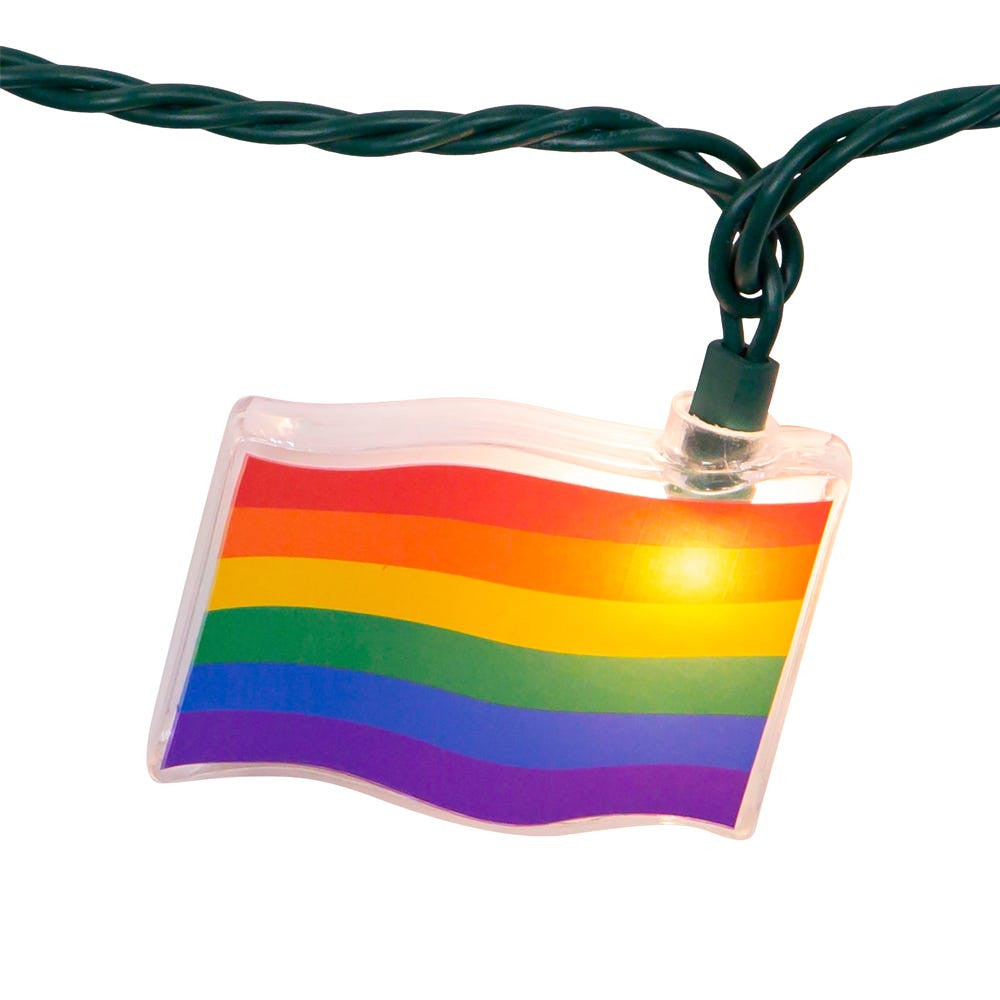 9' UL 10L Pride Flag Light Set With End Connect