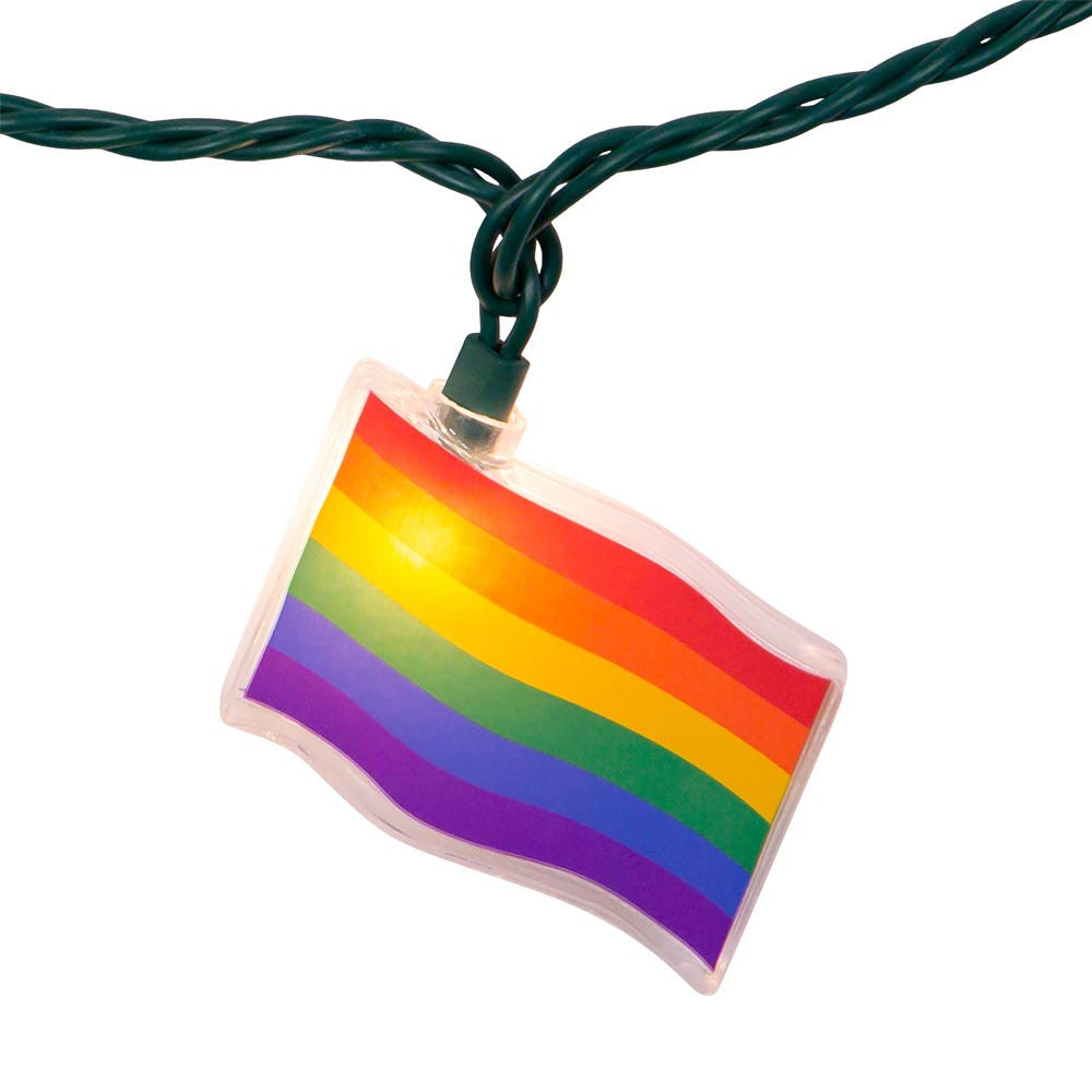 9' UL 10L Pride Flag Light Set With End Connect