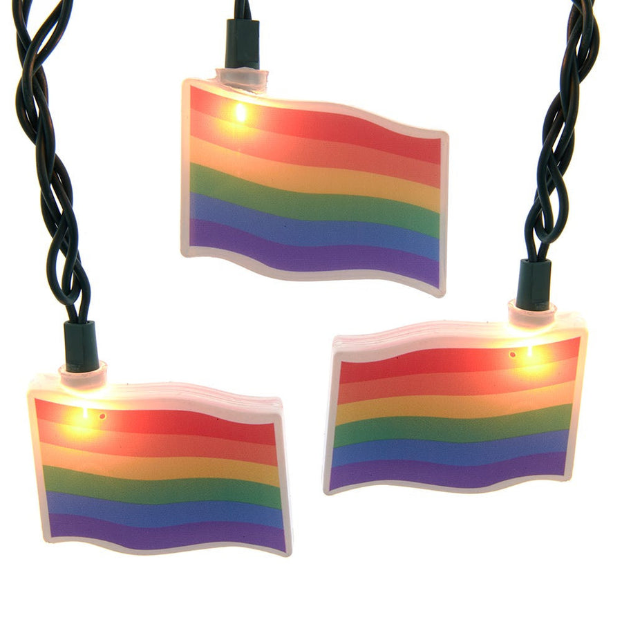 9' UL 10L Pride Flag Light Set With End Connect