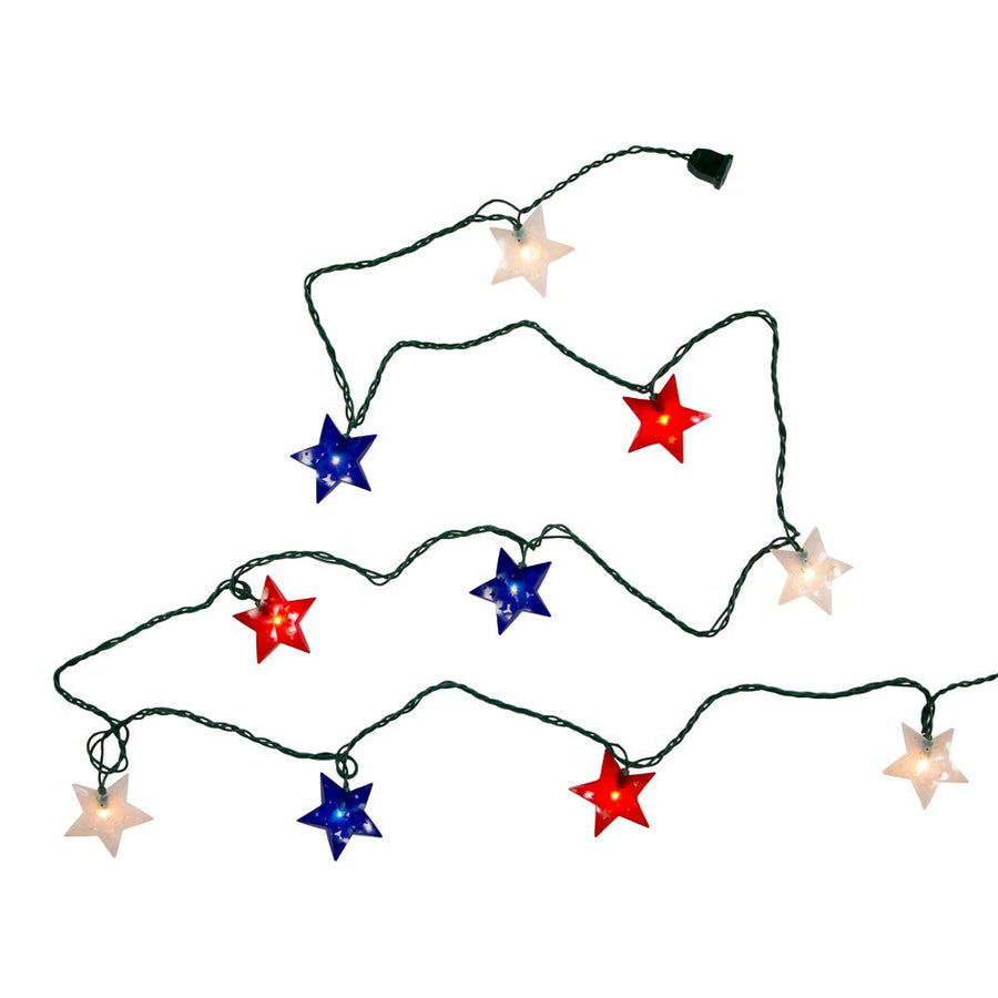 9' UL 10L Patriotic Star Light Set With End Connect
