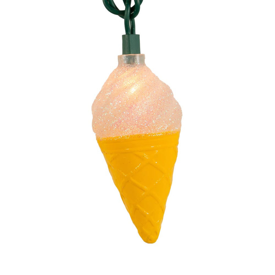 9' UL 10L Ice Cream Cone Light Set With End Connect