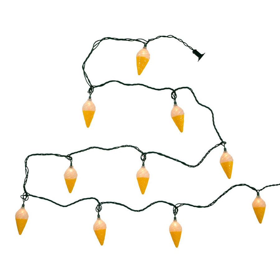 9' UL 10L Ice Cream Cone Light Set With End Connect