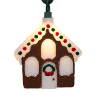 9' UL 10L Gingerbread House Light Set With End Connect