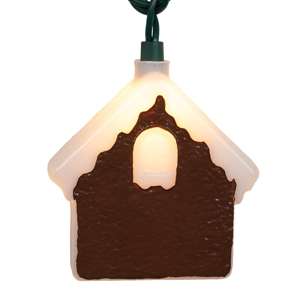 9' UL 10L Gingerbread House Light Set With End Connect