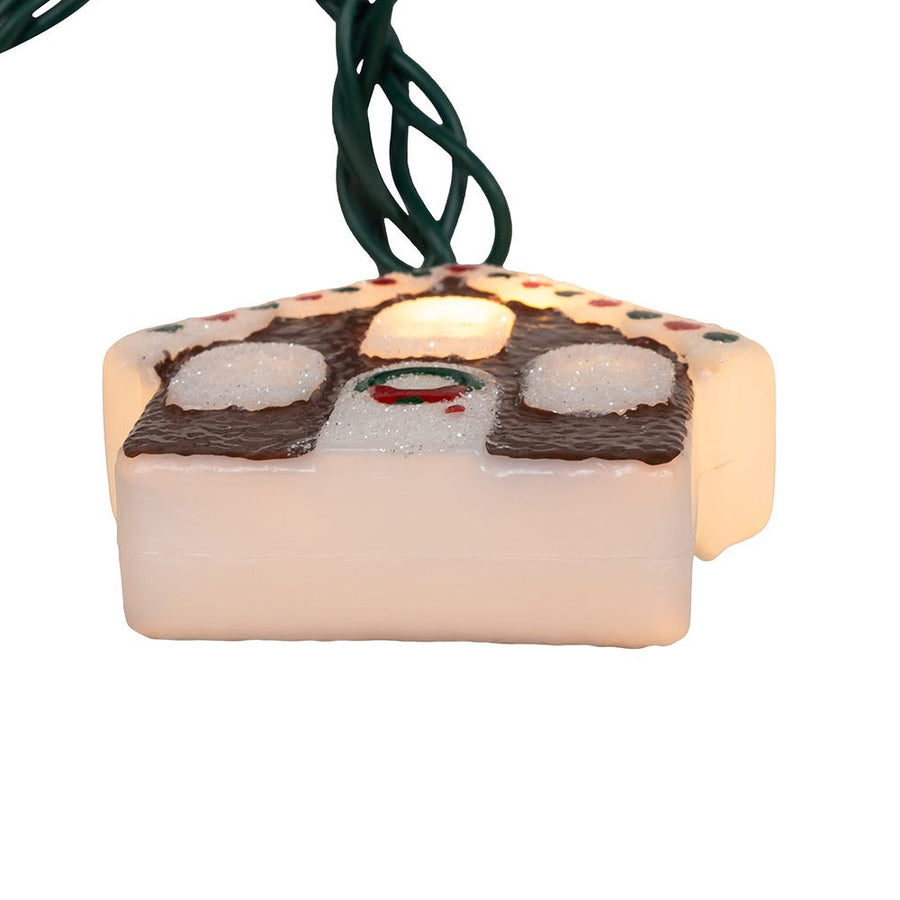 9' UL 10L Gingerbread House Light Set With End Connect