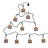 9' UL 10L Gingerbread House Light Set With End Connect