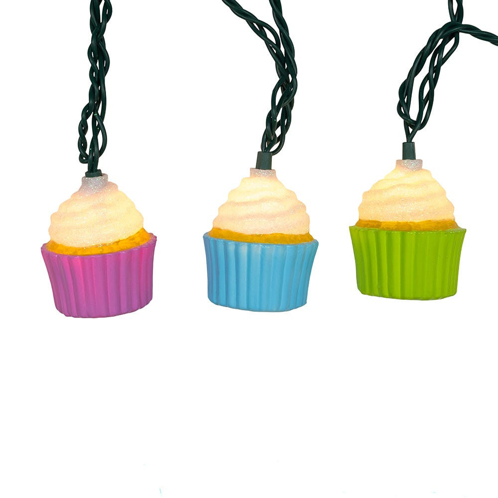 9' UL 10L Multicolor Cupcake Light Set With End Connect