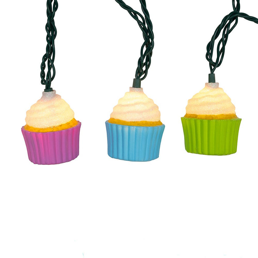 9' UL 10L Multicolor Cupcake Light Set With End Connect