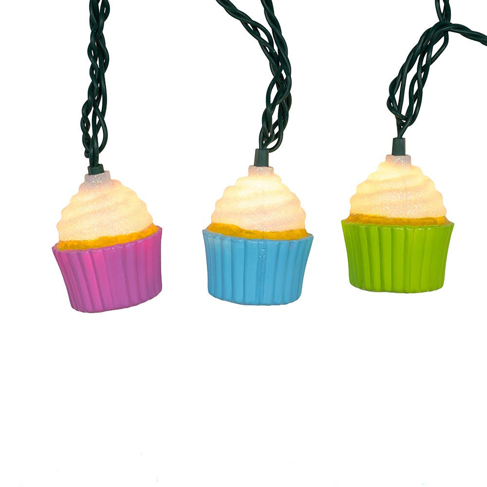 9' UL 10L Multicolor Cupcake Light Set With End Connect