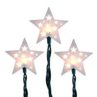 9' UL 10L White Star Light Set With End Connect