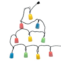 9' UL 10L Multicolor Gumdrop Light Set With End Connect