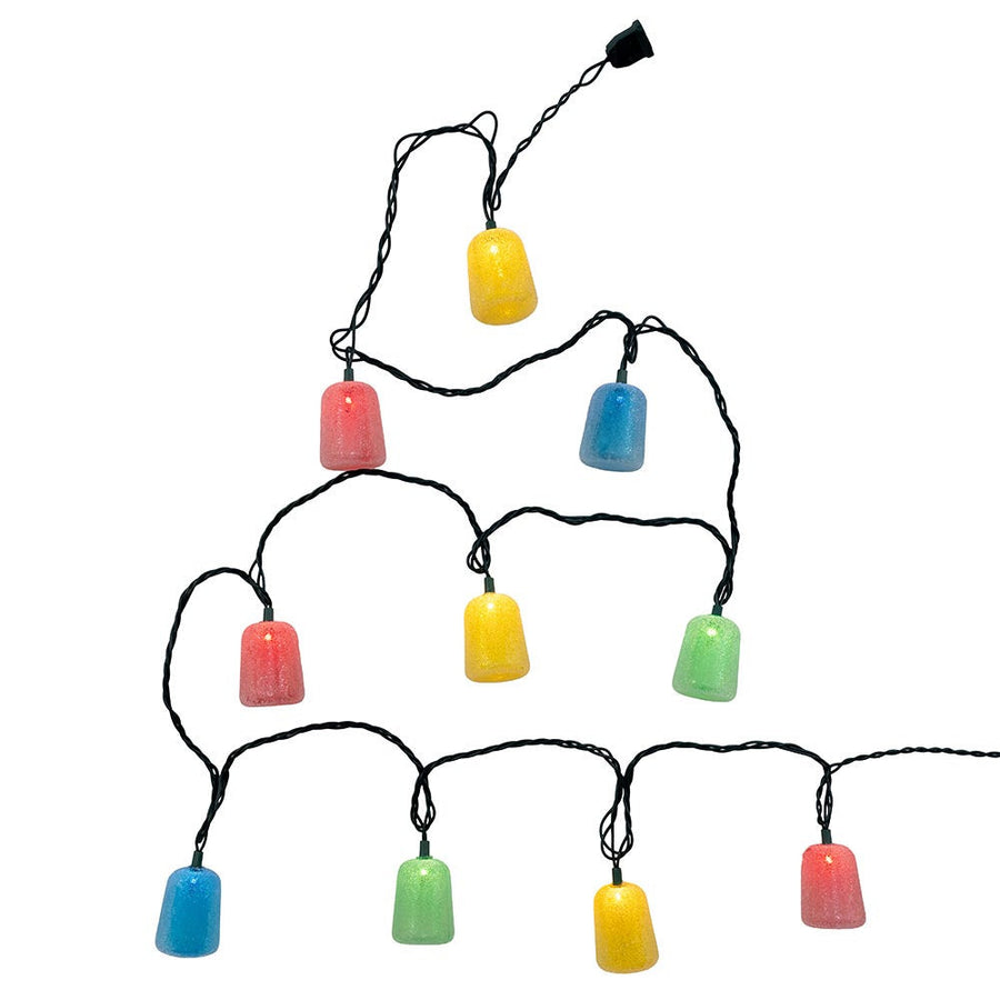 9' UL 10L Multicolor Gumdrop Light Set With End Connect